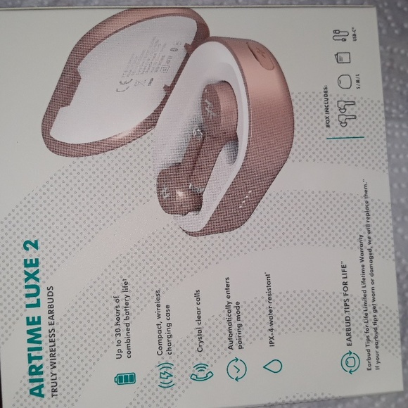 WIRELESS EAR BUDS White color metallic compact charging case AIR Pod NEW - Picture 9 of 12